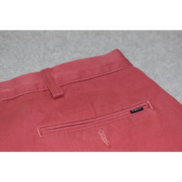 Polo Ralph Lauren Pants CHINOS Mens Size 36 x 30 Pink Cotton Pleated - Picture 7 of 8
